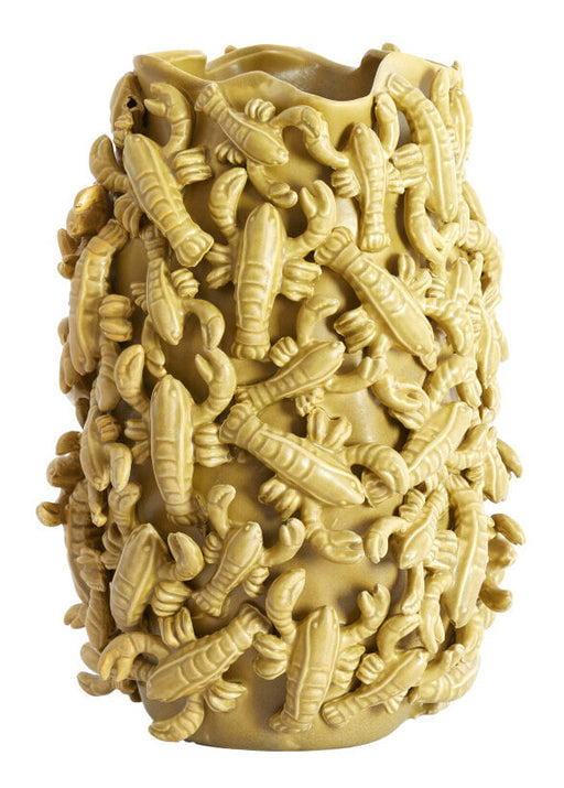 Light & Living Vaas Lobster Keramiek, 45cm - Olijfgroen - Rond
