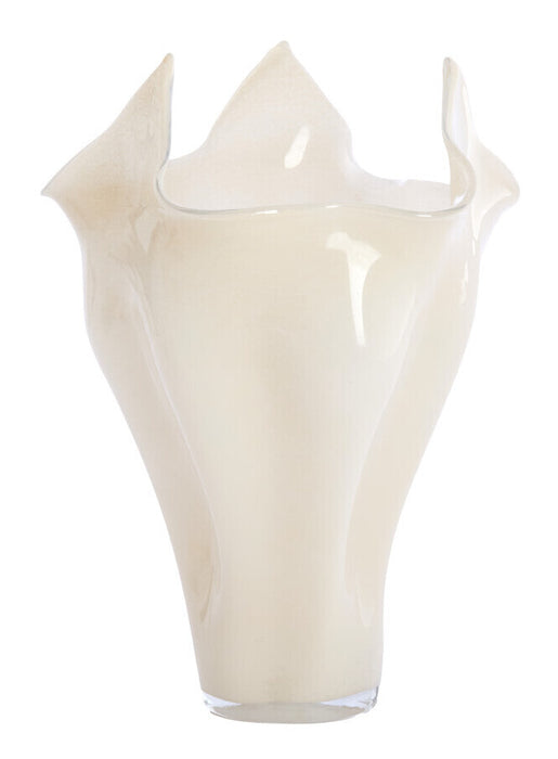 Light & Living Vaas Aiora Glas, 53cm - Crème - Organisch
