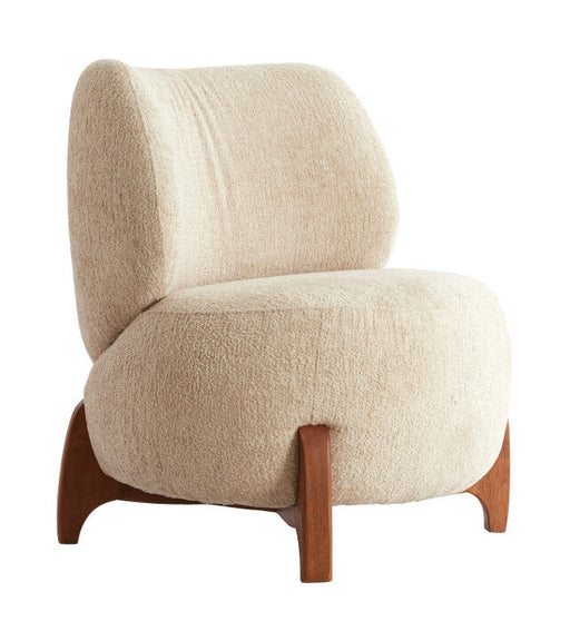 Light & Living Fauteuil Binoa Bouclé - Crème