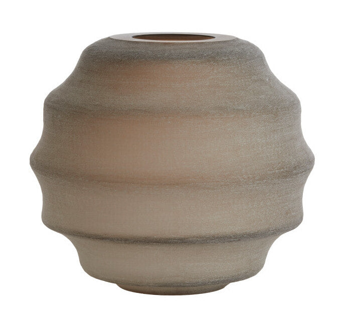 Light & Living Vaas Nayoro Glas, 29cm - Lichtbruin - Rond