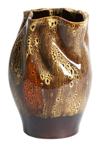 Light & Living Vaas Althea Keramiek, 30cm - Bruin - Rond