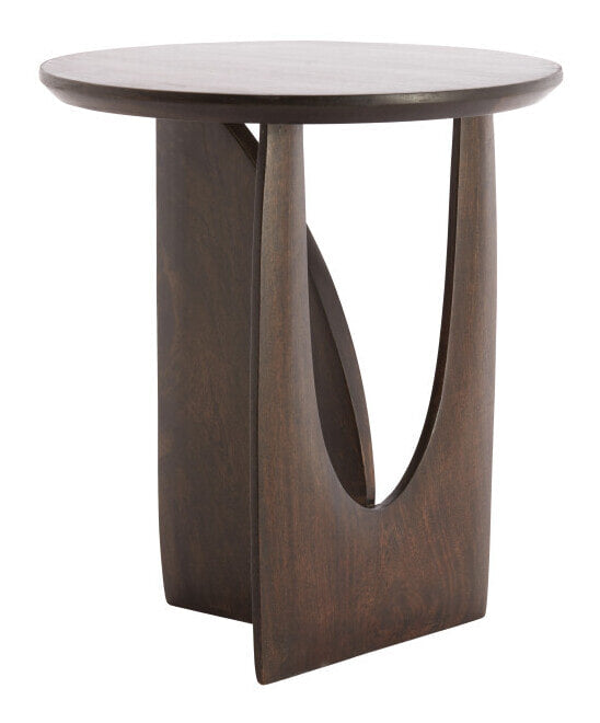 Light & Living Ronde Bijzettafel Djavano Mangohout, Ø45cm - Chocoladebruin