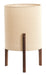 Light & Living Tafellamp Litto Linnenlook en hout, 44cm - Naturel/Donkerbruin - Rond