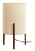 Light & Living Tafellamp Litto Linnenlook en hout, 58cm, Naturel/Donkerbruin - Rond
