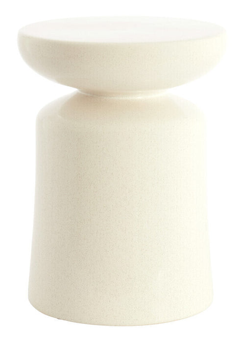 Light & Living Ronde Bijzettafel Kotor Keramiek, Ø34cm - Crème