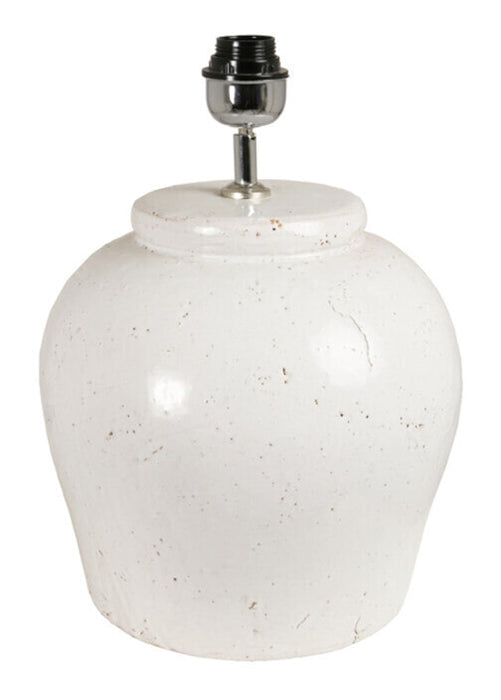 Light & Living Lampvoet Etna Keramiek, 40cm - Antiek Wit (excl. kap) - Rond