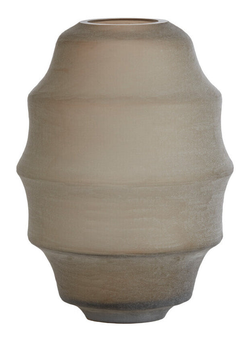 Light & Living Vaas Nayoro Glas, 42cm - Lichtbruin - Rond