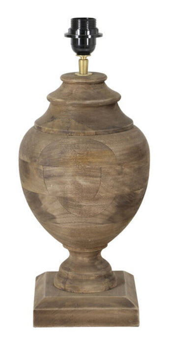 Light & Living Lampvoet Milazzo Hout, 45cm - Weather Barn (excl. kap) - Vierkant