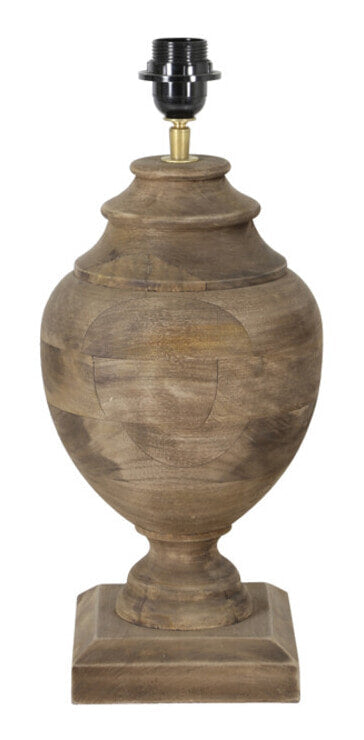 Light & Living Lampvoet Milazzo Hout, 45cm - Weather Barn (excl. kap) - Vierkant