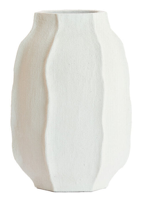 Light & Living Vaas Saphira 50cm - Mat Wit - Rond
