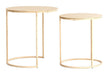 Light & Living Ronde Bijzettafel Sadar Set van 2 stuks - Zand/Lichtbruin