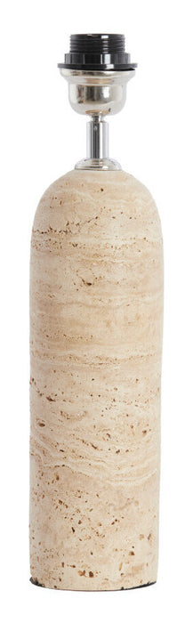 Light & Living Lampvoet Malakai Travertin-look, 28cm - Zand (excl. kap) - Rond