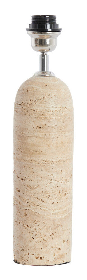 Light & Living Lampvoet Malakai Travertin-look, 28cm - Zand (excl. kap) - Rond