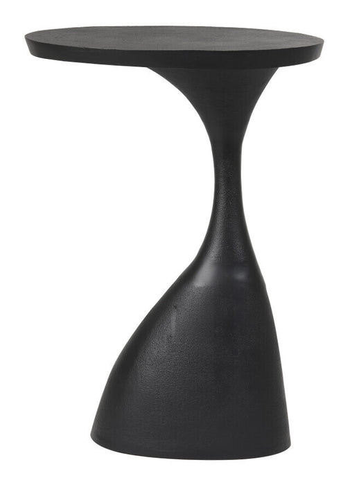 Light & Living Ovale Bijzettafel Macau 40 x 33cm - Mat Zwart - Ovaal