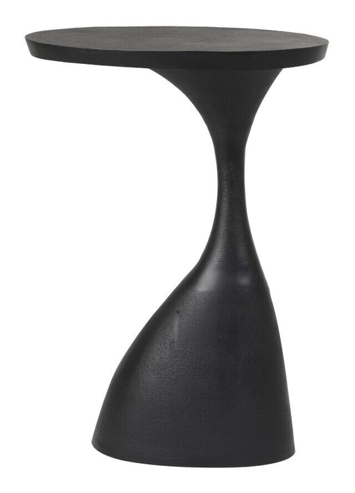 Light & Living Ovale Bijzettafel Macau 40 x 33cm - Mat Zwart - Ovaal