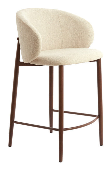 Light & Living Barkruk Aluko Geweven stof - Crème (zithoogte 64cm)