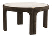 Light & Living Ronde Salontafel Ali Travertin & Hout, Ø75cm - Zand