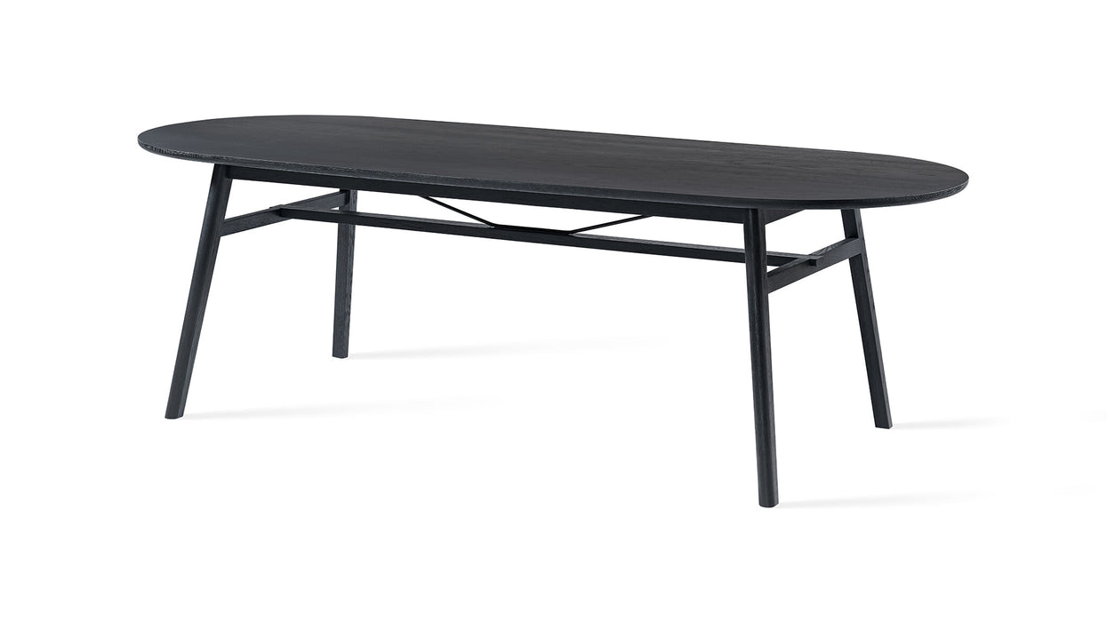 Jesper Home Ovale Eettafel Surnu Eiken, 240 x 100cm - Zwart - Ovaal