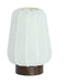 Light & Living Tafellamp Bibia Stof en hout, 29cm - WIT - Rond