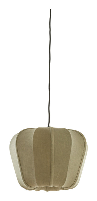 Light & Living Hanglamp Zubedo Textiel, Ø40cm - Olijfgroen - Rond