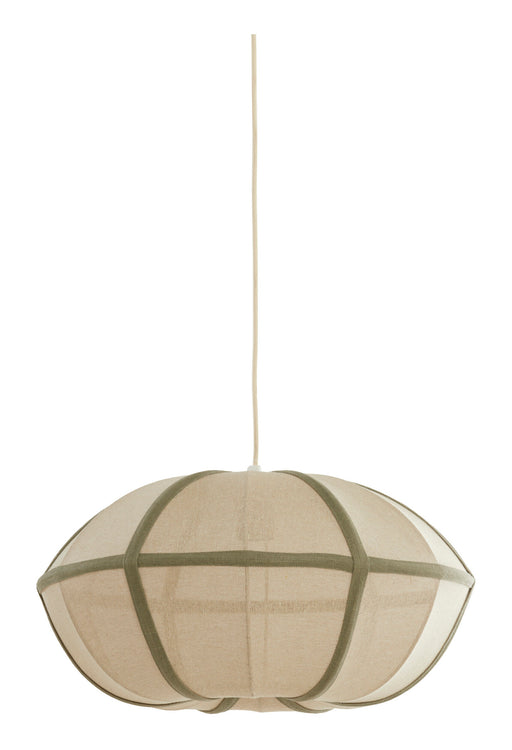 Light & Living Hanglamp Mirelys Ø49cm - Naturel/Olijfgroen - Rond