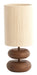 Light & Living Tafellamp Danialo Touw en houtlook, 50cm - Donkerbruin - Rond