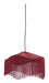 Light & Living Hanglamp Tiffany Velvet, Ø40cm - Bordeaux - Rond