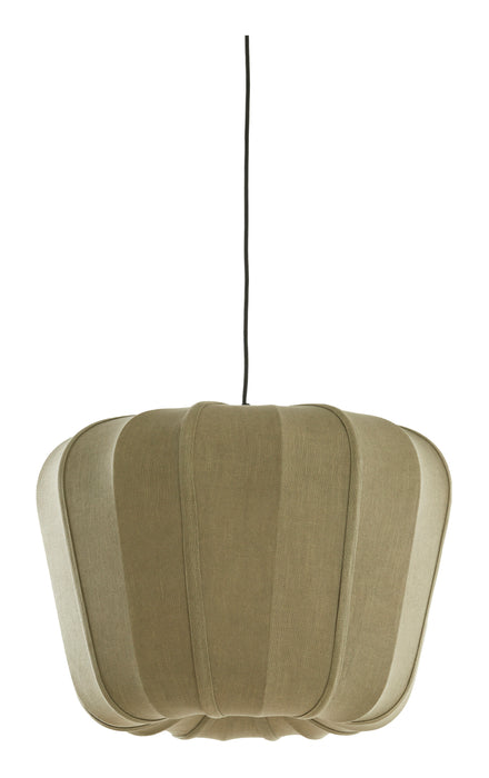 Light & Living Hanglamp Zubedo Textiel Ø60 cm - Olijfgroen - Rond