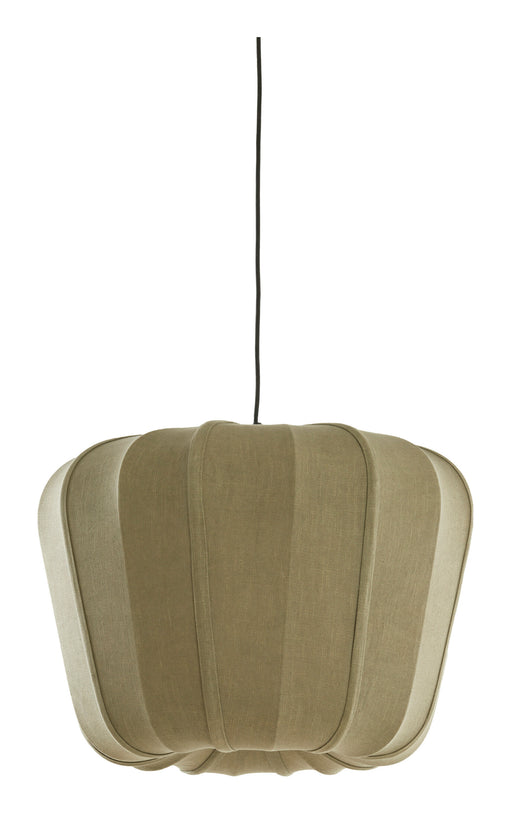 Light & Living Hanglamp Zubedo Textiel Ø60 cm - Olijfgroen - Rond