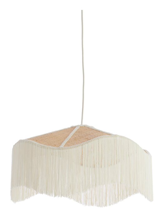 Light & Living Hanglamp Tiffany Raffia, Ø50cm - Naturel/Crème - Rond