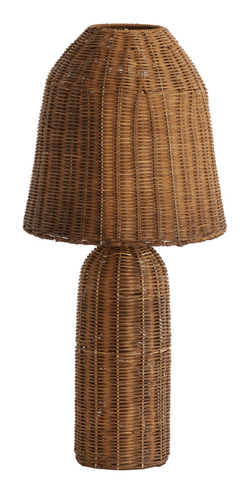 Light & Living Tafellamp Mandor Rotan, 60cm - Donkerbruin - Rond