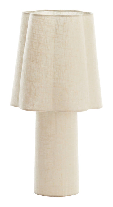 Light & Living Tafellamp Musaby Linnen, 50cm - Naturel - Rond