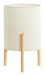 Light & Living Tafellamp Litto Linnenlook en hout, 44cm - Naturel - Rond