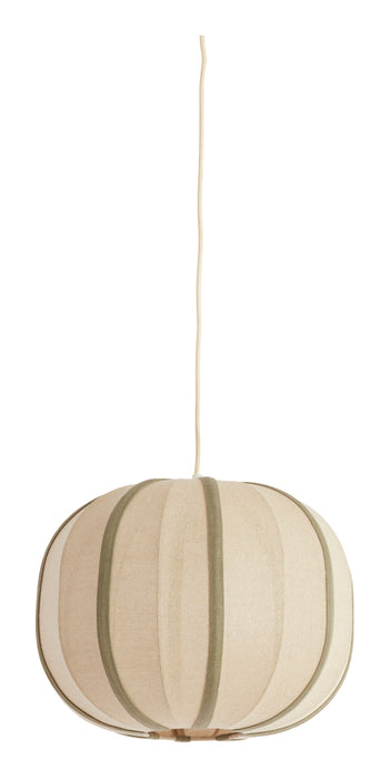 Light & Living Hanglamp Esmiria Ø40cm - Naturel/Olijfgroen - Rond