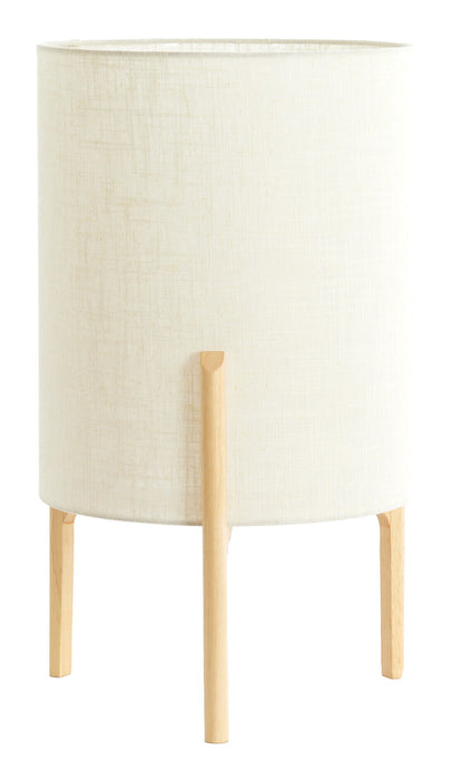 Light & Living Tafellamp Litto linnenlook en hout 58 cm naturel rond