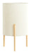 Light & Living Tafellamp Litto linnenlook en hout 58 cm naturel rond