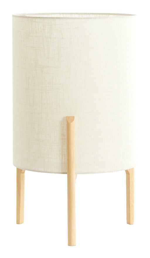 Light & Living Tafellamp Litto linnenlook en hout 58 cm naturel rond