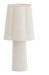 Light & Living Tafellamp Musaby Linnen, 50cm - Wit - Rond