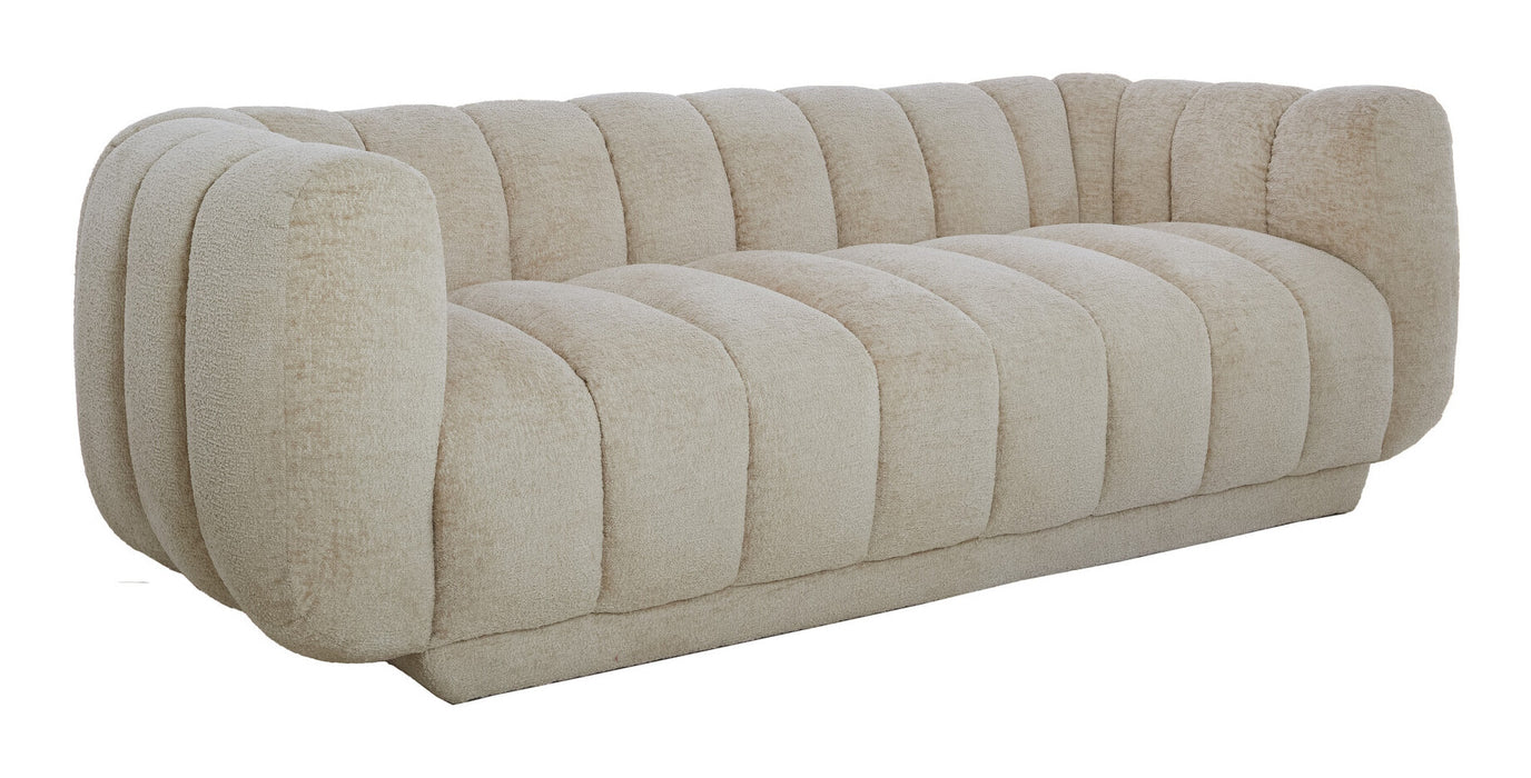 Light & Living Bank Zento 240cm, Velvet Chenille - Beige