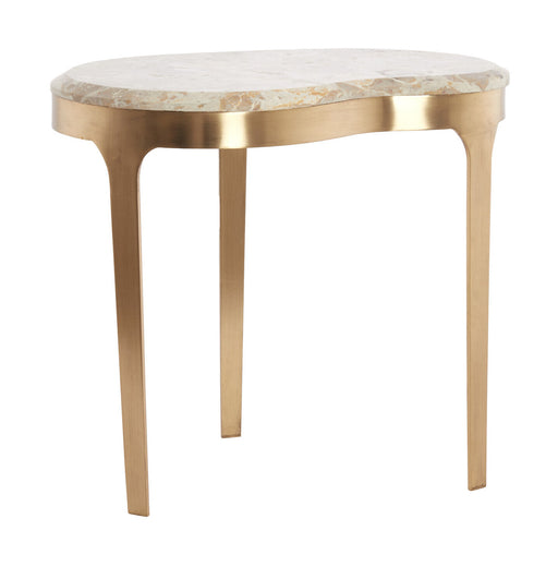 Light & Living Organische Bijzettafel Giulio Marmer, 51 x 51cm - Taupe - Rond