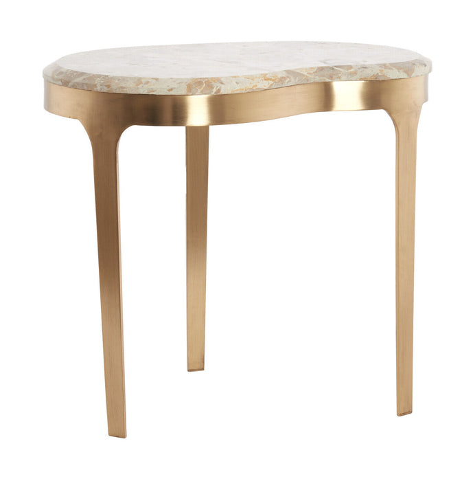 Light & Living Organische Bijzettafel Giulio Marmer, 51 x 51cm - Taupe - Rond