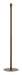 Light & Living Vloerlamp Cerini Metaal, 130cm - Donkerbruin (excl. kap) - Ovaal