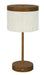 Light & Living Tafellamp Diny LED, 35cm - Crème/Donkerbruin - Rond