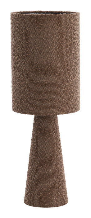Light & Living Tafellamp Micky Bouclé, 58cm - Bruin - Rond