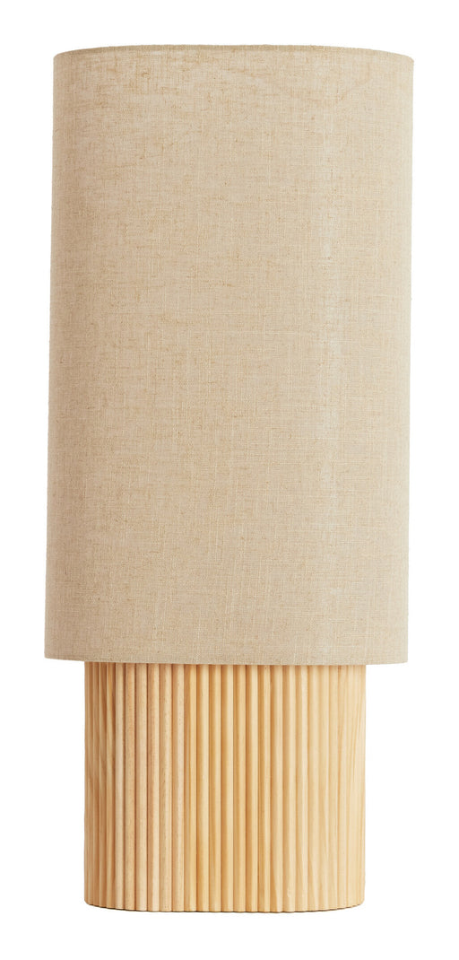Light & Living Tafellamp Laslo Linnen en hout, 70cm - NATUREL - Ovaal