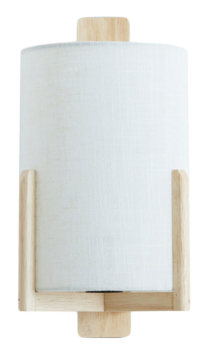 Light & Living Wandlamp Litto Linnen en hout - Naturel - Rond