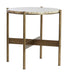 Light & Living Ronde Bijzettafel Macapa Travertin, Ø47cm - Crème