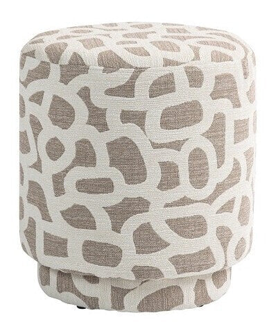 Light & Living Poef Davonte Ø40cm - Taupe/Beige - Rond