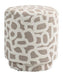 Light & Living Poef Davonte Ø40cm - Taupe/Beige - Rond
