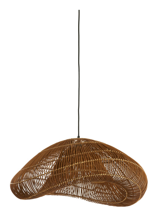 Light & Living Hanglamp Janzur Rotan, 65cm - Donkerbruin - Ovaal